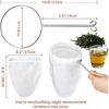 3 PCS Fine Mesh Strainer Bags - RAINFLOW Reble Cheese Cloth Bag for Straining with Stainless Steel Handle Medium Size Food Grade Filter for Coffee
