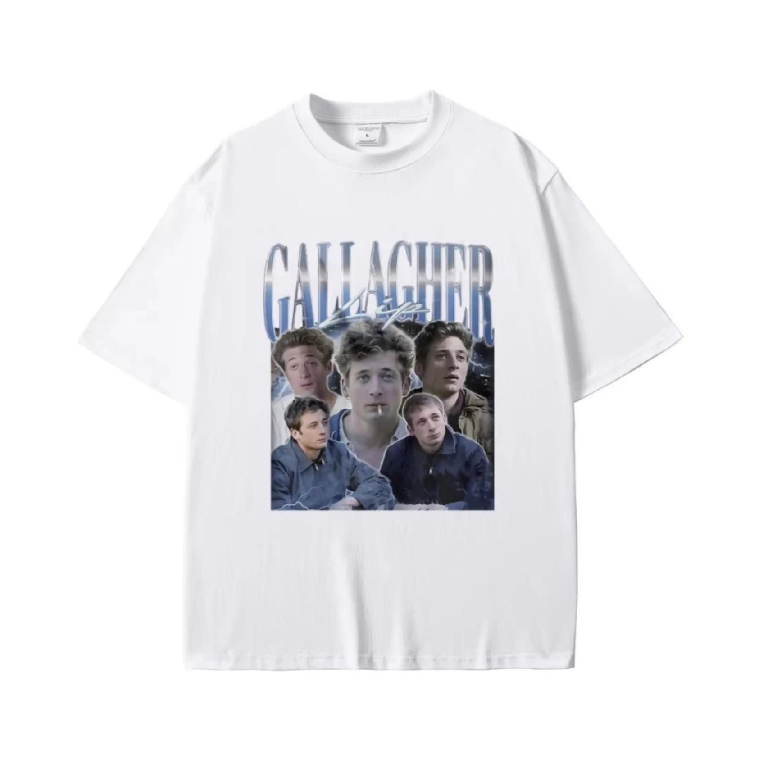 

Lip Gallagher Graphic Print T Shirts Men Women Vintage Gothic T-shirt Men Women s Fashion Oversized Streetwear Male Casual Tees XXXXXL чорний