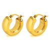 Tube Blod Huggie Hoop Earring for Women, Circle Hoops Stainles Steel Thick Simple Jewelry