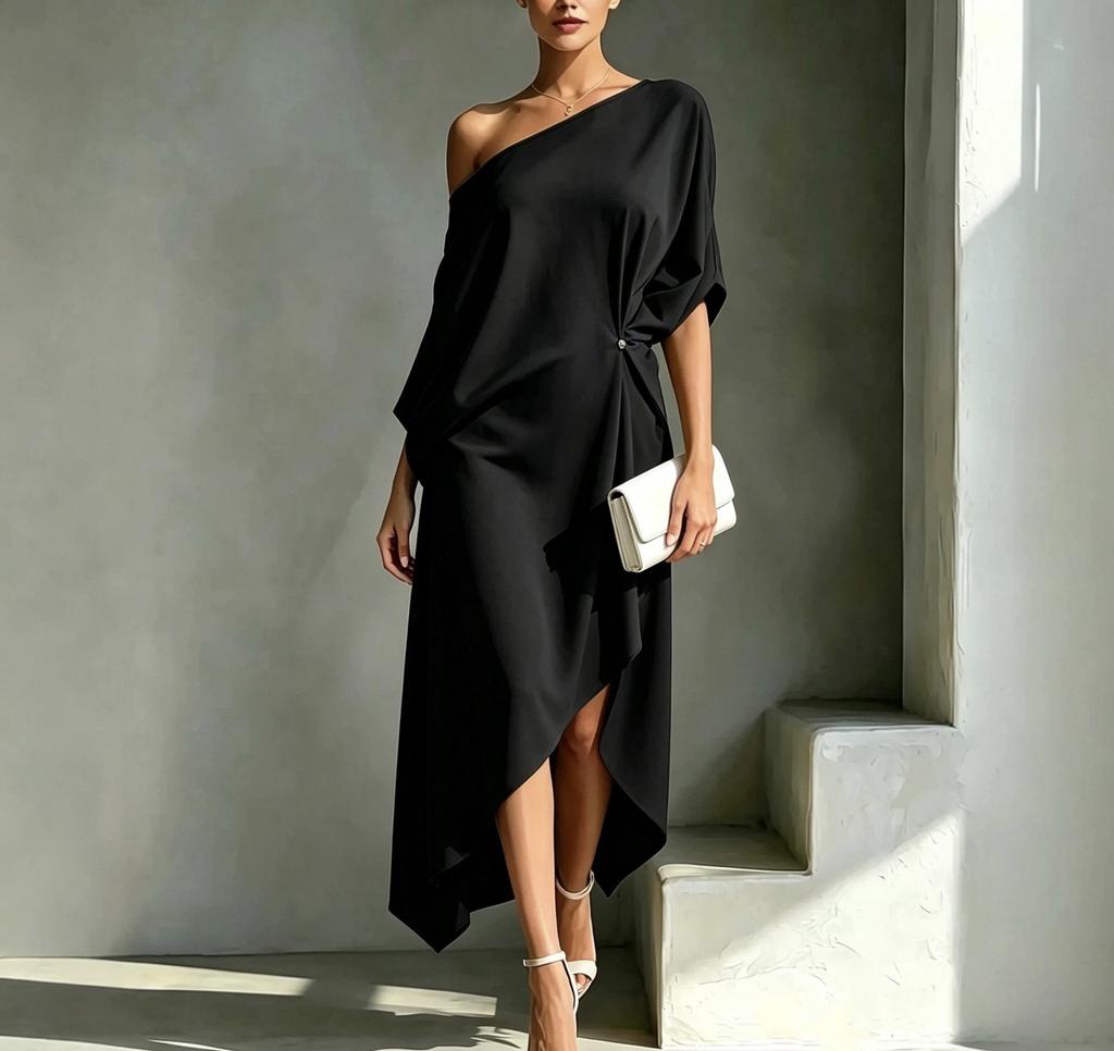 Elegante Abito Minimalista Senza Maniche in Cotone e Lino da Donna - Stile 2026