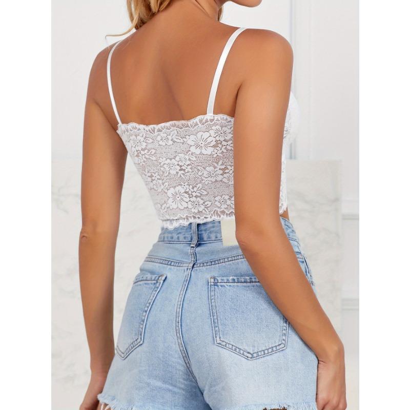 Reggiseno Imbottito Rimovibile Senza Ferretto Canottiera Monocolore Reggiseno di Pizzo Top Traspirante Reggiseno Sportivo Adatto per Appuntamenti all'Aperto