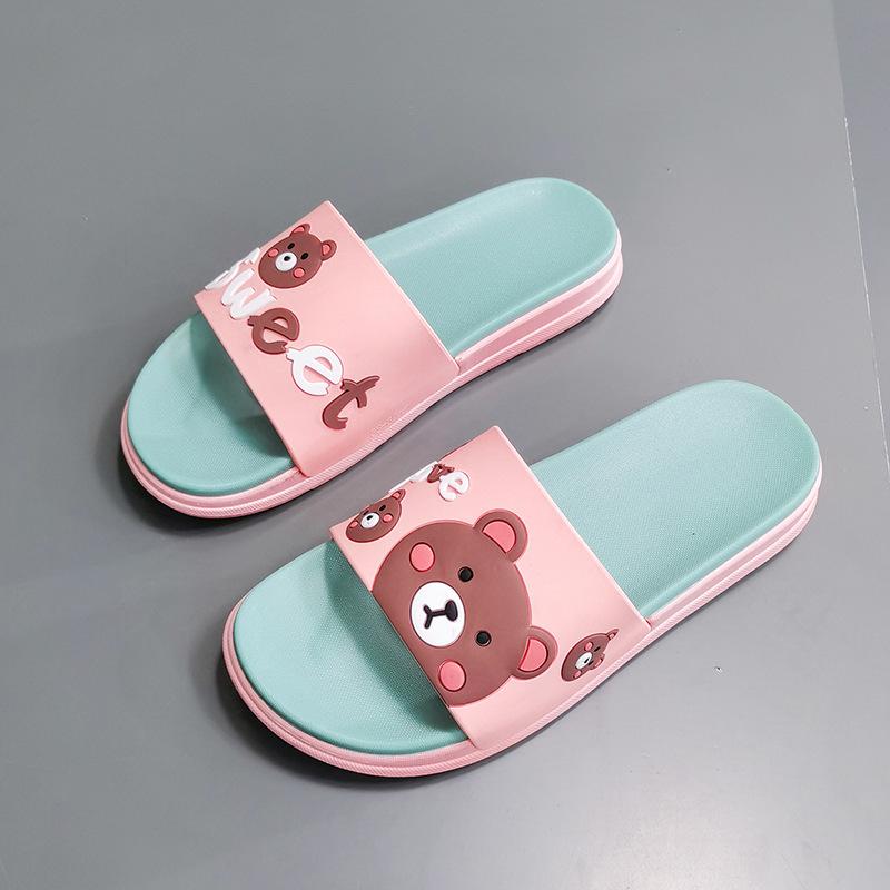 Hausschuhe Damen tragen Sommer Zuhause Indoor Outdoor Cartoon Badezimmer Wohnheim rutschfest kühl Hausschuhe süßer Stil