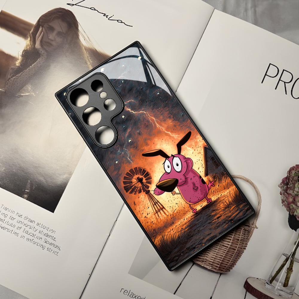 CARTOON COURAGEOUS Phone Case For Samsung Galaxy S26 S25 S24 S23 S22 S20 S21 Edge Ultra Plus Fe Colored Silver Cover