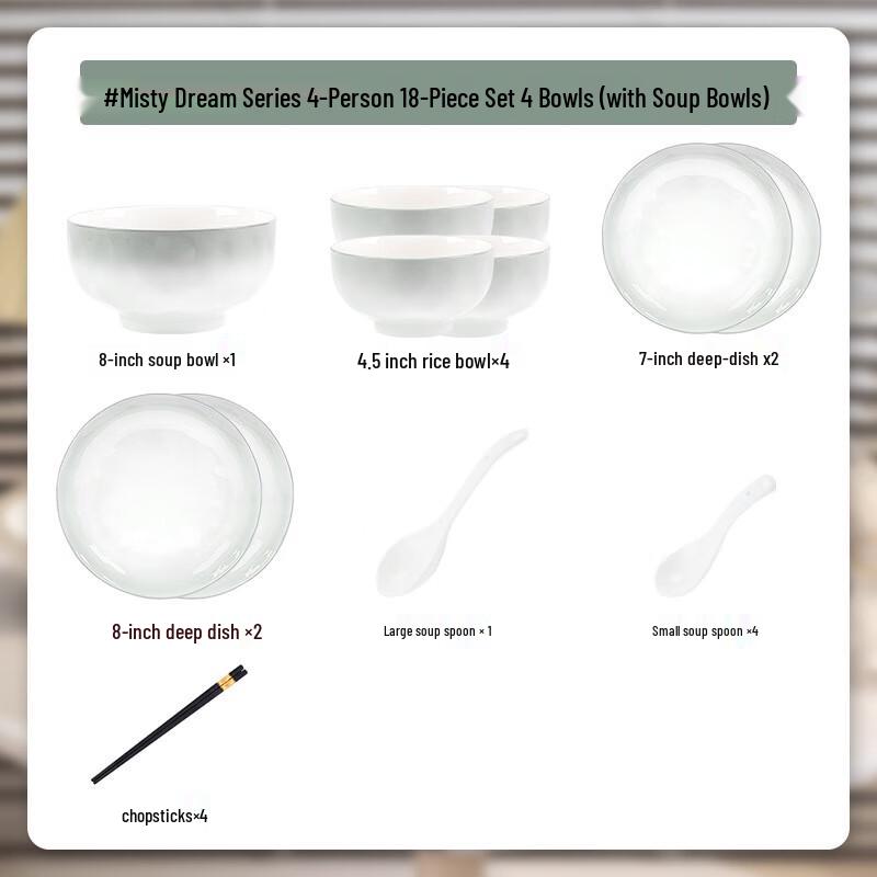 

Nordic Style Enamel Dinnerware Set