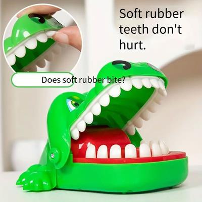 Juguetes de dientes de cocodrilo para niños, juegos de dentista con mordedores de dedos de cocodrilo. Divertido juego de bromas de la suerte para fiestas y niños. Juguetes para niños.