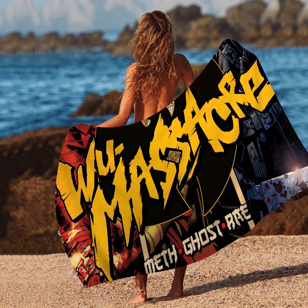 WU-T--TANG CLAN Band Anime Beach Swimming Towel Soft Absorbent Washcloth Children's Gifts for Kids Travel Camping Gym