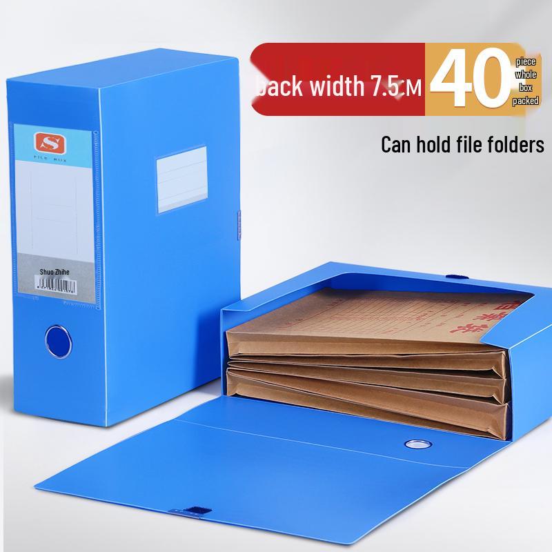 Large A4 Plastic Document Archive Box: 10x15cm, 75mm Thick, High Capacity Storage