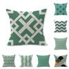 Luxurious Green Geometry Cotton Linen Pillow Case Cushion Pad For Bed Sofa Car Office Decor