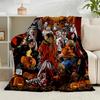 1PC Horror Movie Characters Flannel Blanket Gift, Suitable for Both Men And Women, Soft Ideal for Beds And Sofa, Birthday Or Christmas Gift