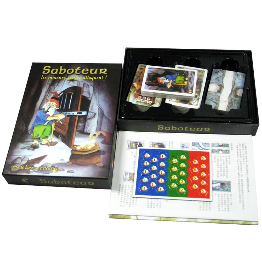 Saboteur Board Game Version 1 + 2 Dwarf Gold Mine Card Game Funny Saboteur Duel Board Game