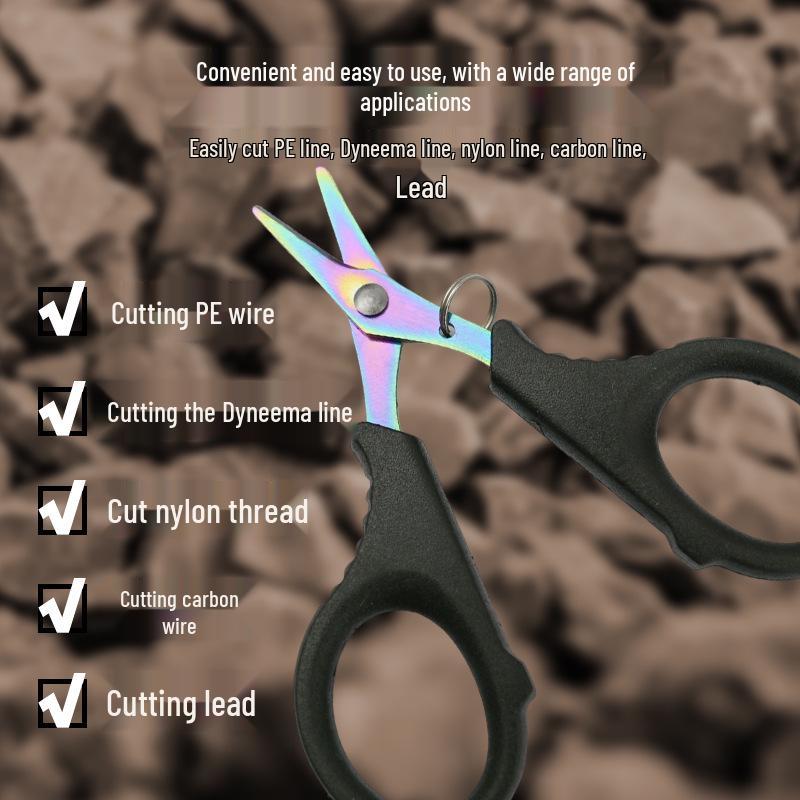 Professional Multi-functional Titanium-Plated Fishing Scissors with Stainless Steel for Line and Lure Cutting