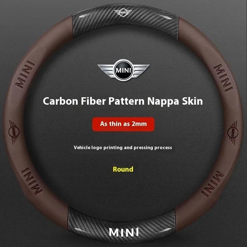 Mini Cooper S JOHN COOPER WORKS Clubman Countryman JCW F55 F56 R60 R59 Kohlefaser Leder Auto Lenkradabdeckung Zubehör