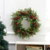 Haobei Christmas Cypress & Red Berry Door Wreath Decoration