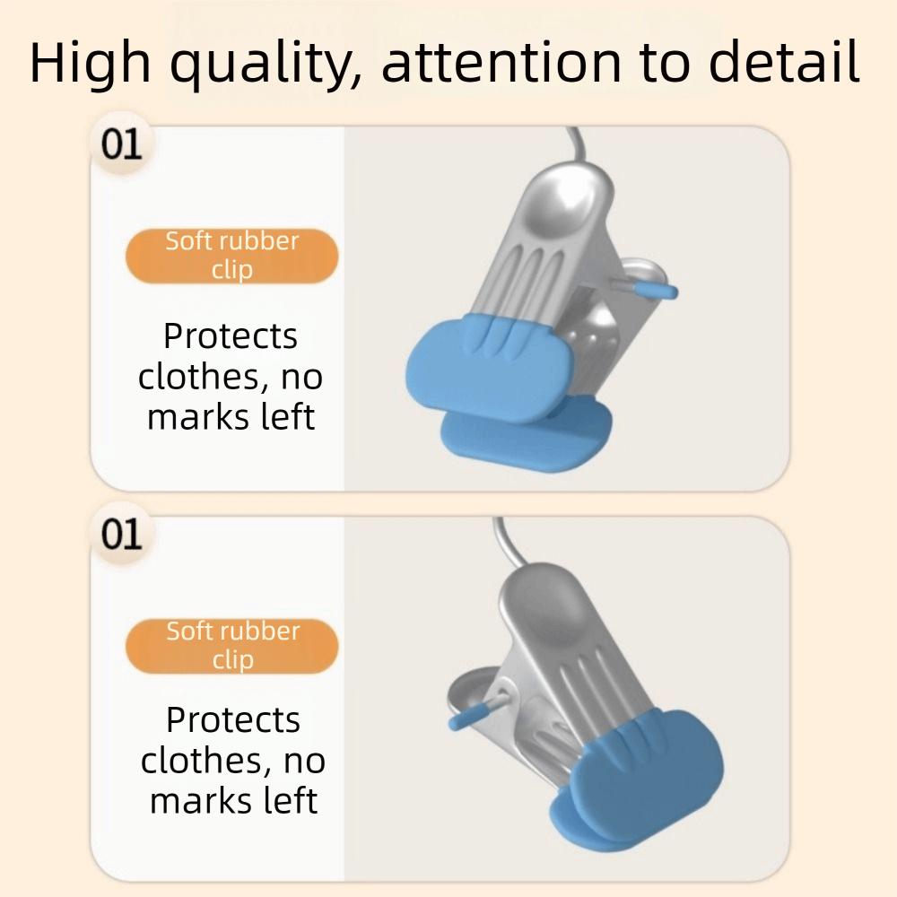 20pcs/set Stainless Steel Wider Leggings Hangers Non-Slip Portable Laundry Clothes Pegs Space Saving No Trace Clothes Hangers