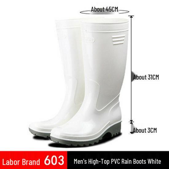 

Golden Oak Labor Steel Toe Anti-Skid Rain Boots - Safety Rubber Footwear for Construction Sites 36