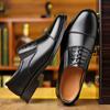Solid Color Round Toe Social Shoe Male Business Casual Leather Cheap Clearance Clothing Cowhide Footwear Suit Men's Formal Shoes