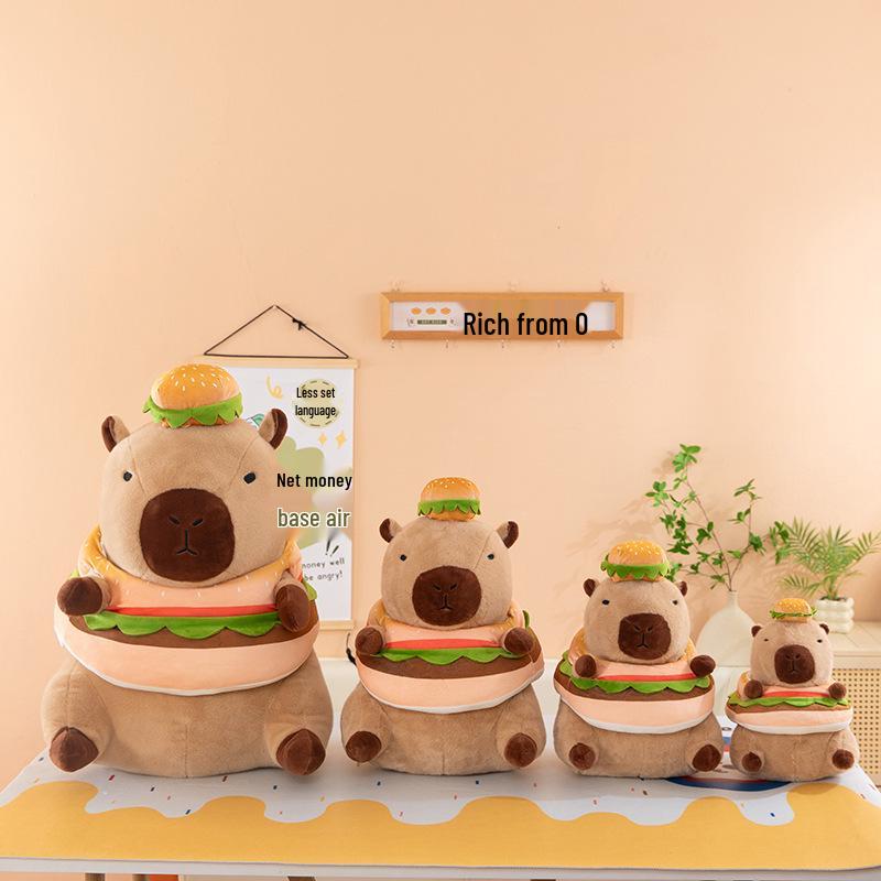Cute & Funny Capybara Plush Toy with Removable Clothes