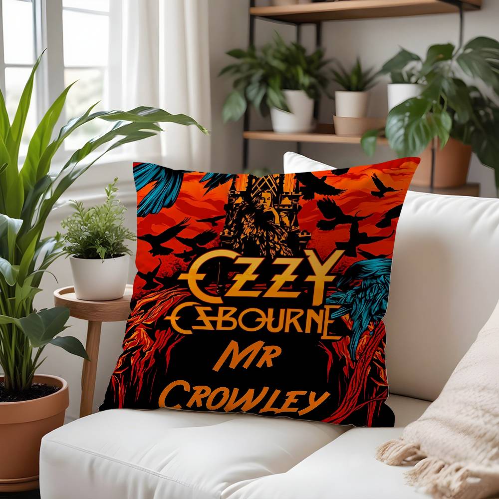 Sänger-O-Ozzy Osbournes Kissenbezug Plüschstoff Weich Kissenbezug Beidseitig bedruckt Kissenbezug Haushaltsgeschenke