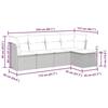 VidaXL Garden Furniture Set 5 Pcs with Grey Cushions Braided Resin 3325267