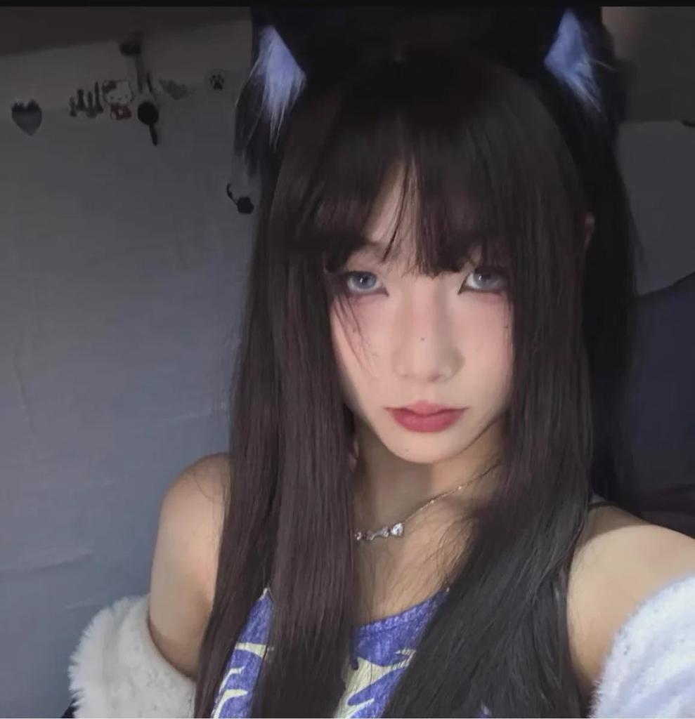 Black and White Cat Ear Plush Headband - Cute Lolita Hair Accessory