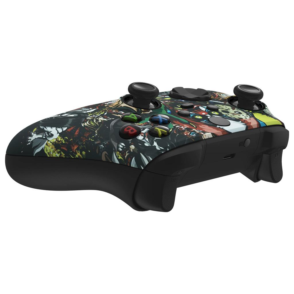 eXtremeRate Replacement Face Shell with ASR Version Custom Front Cover Faceplate for Xbox Core and Xbox Series X S Ring, & [Thriller Party]