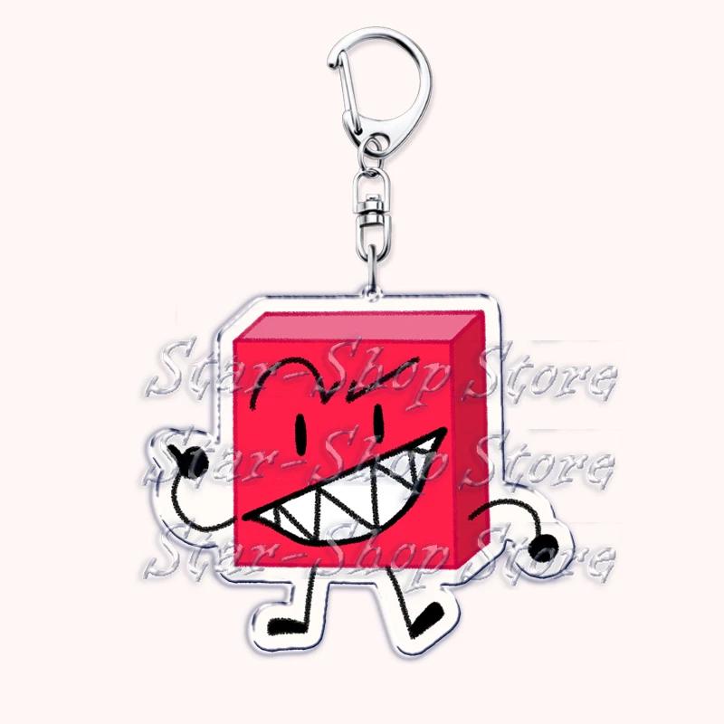 Hot Game Characters Keychain for Accessories Bag Firey Ruby Teardrop Flower Pin Coiny Price Tag Keyring Jewelry Fans Gamer Gifts