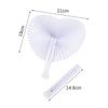 White Folding Paper Fans Heart Shaped Assortment With Plastic Handle For Diy Wedding Favor Party Bag Filler