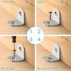 30PCS Heavy-Duty Stainless Steel L-Shaped Brackets Set with Screws - for Wooden Furniture, Tables & Chairs, Silver