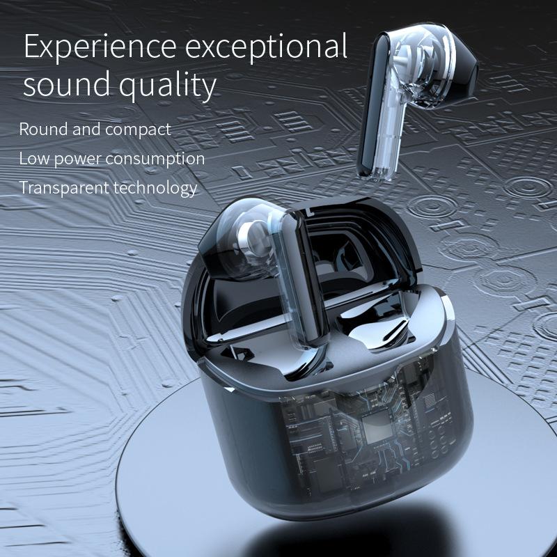 J225 cross-border semi-in-ear Bluetooth headset ultra-long life high power wireless headset transparent headset