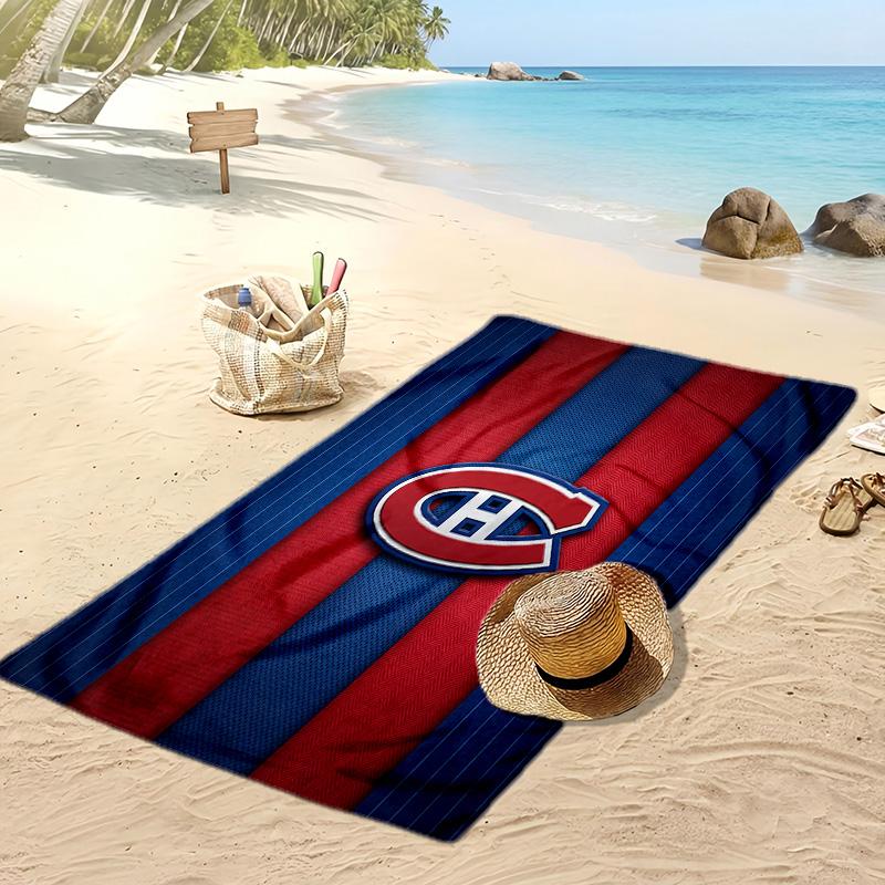 Montreal Canadiens Print Strandtuch Weich Tragbar Schnell?Trockenes Handtuch für Pool Sommerurlaub Outdoor Sport
