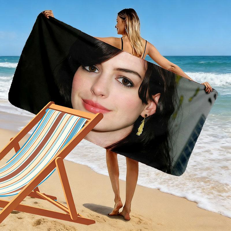 Hathaway Print Beach Towel, Large Soft Quick Dry Towel for Beach Camping Swimming