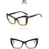 Women's Glasses T-word Cat Eye Glasses, Fashionable Large-frame Glasses