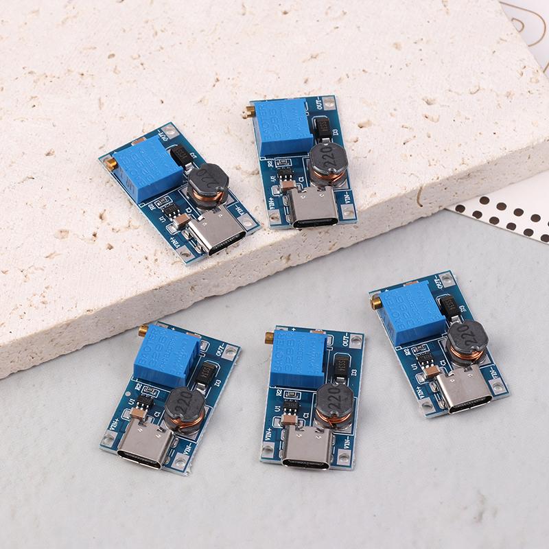 5Pcs Boost Module Mt3608 Type C Step Up Converter Dc-Dc 2A Boost Regulator Voltage Converter Board Type C Power Supply Module