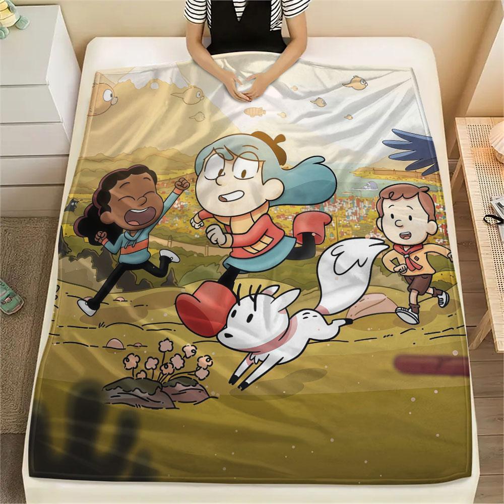 Hilda Art Printed Flannel Blanket, soft throw for bedroom sofa, washable, fan merchandise, great gift.