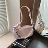 Tasche Damen Perlenkette Ausländischer Stil Unterarmtasche Mode Schultertasche Crossbody Kleine Quadratische Tasche