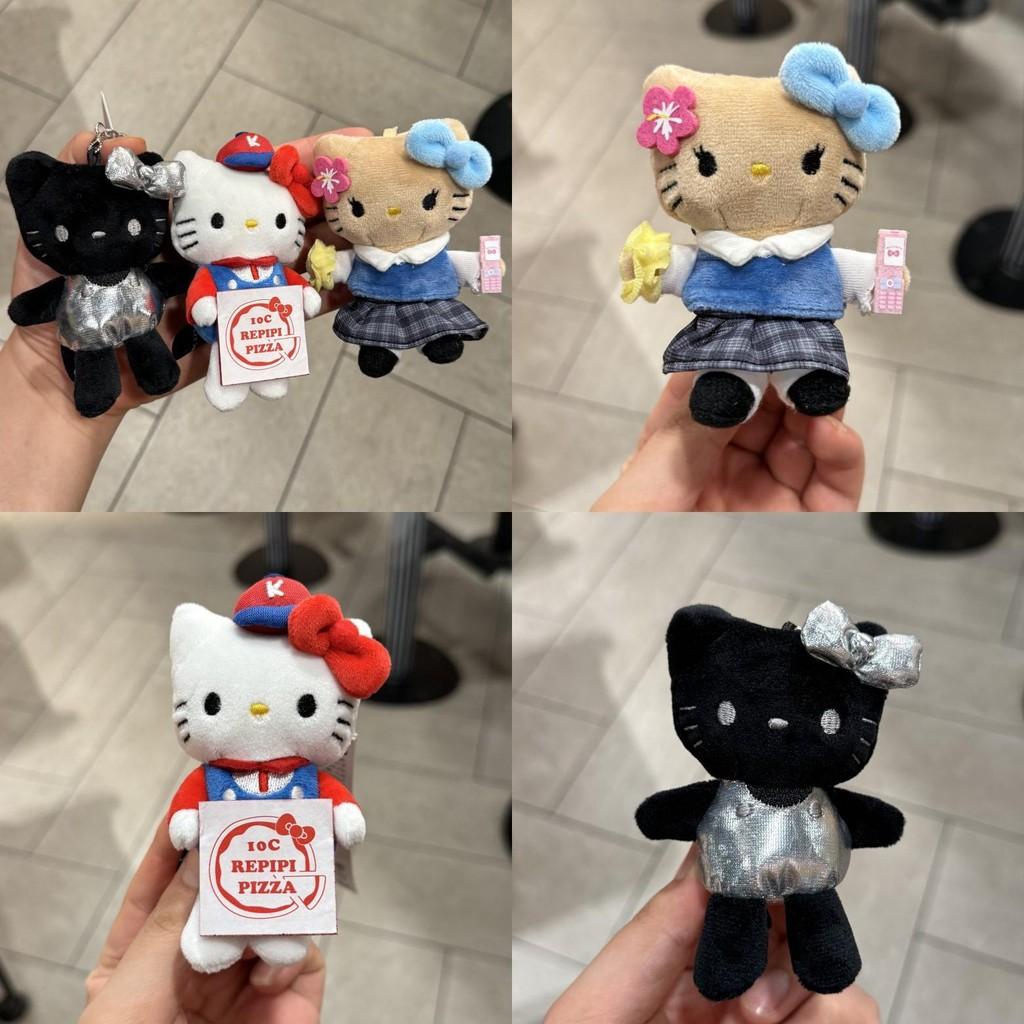 Sanrio Hello Kitty Plush Keychain With Silver Bow For Bag Decor And Collecting