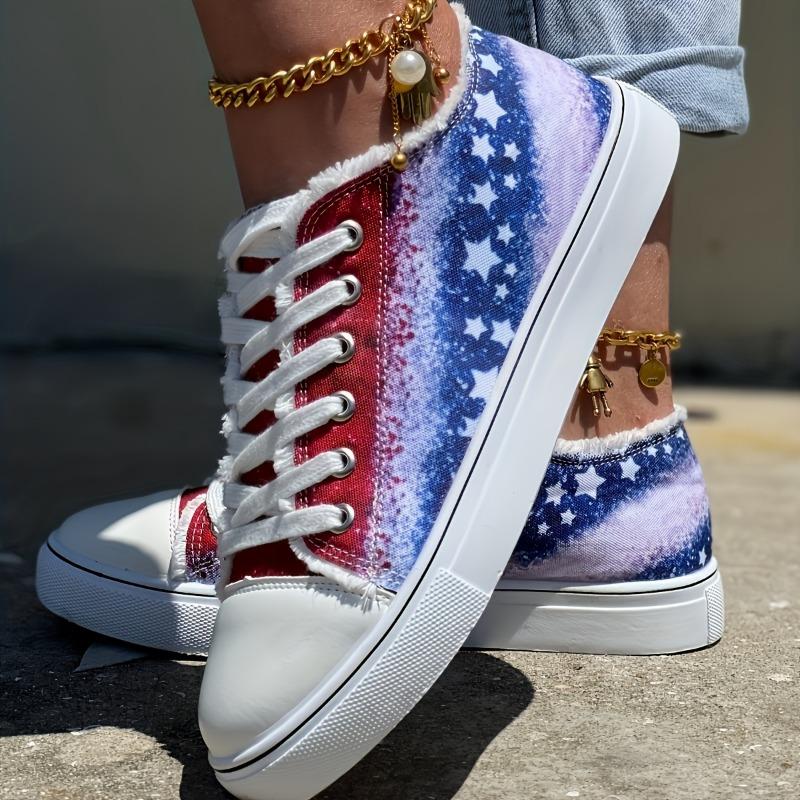 Spring and Autumn New Single Shoes Women's Big Yards Low-top Canvas Lace-up Casual Flowers Women's Canvas Shoes
