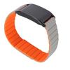 Magnetic Silicone Watch Band Replacement for WHOOP 4.0 Watch Fitness Tracking Band Soft Skin Friendly Gray Orange