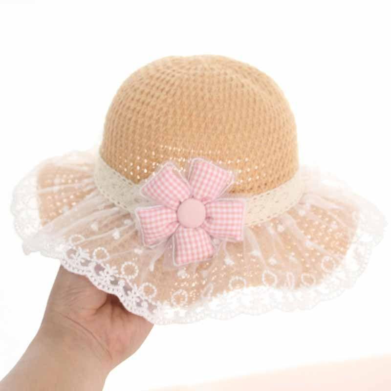Summer Sun Hat Sun Protection Cool Hat Summer Cute Beach Princess Children's Thin Straw Hat
