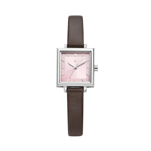 [ROMANSON] ROMANSON Renata Full Square R Pink Leather Watch RWRLLL5BF012WHPK0 NONE
