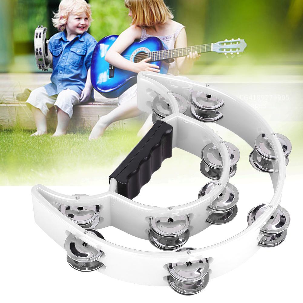 Double Row Jingles Handbell Tambourine Percussion Musical Instrument
