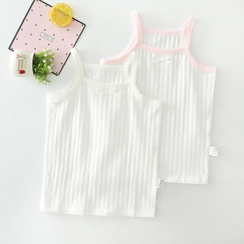 2 Stück Mädchen Achselhemd 2 bis 12 Jahre Weiß Mädchen Basic Tank Sporttops Multipack Mädchen Unterwäsche Sets