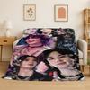 Kpop Hyunjin Stray Kids Musik Flanelldecke Weich Warm Überwurfdecke für Schlafzimmer Wohnzimmer Bett Reise Camping Picknick Geschenk