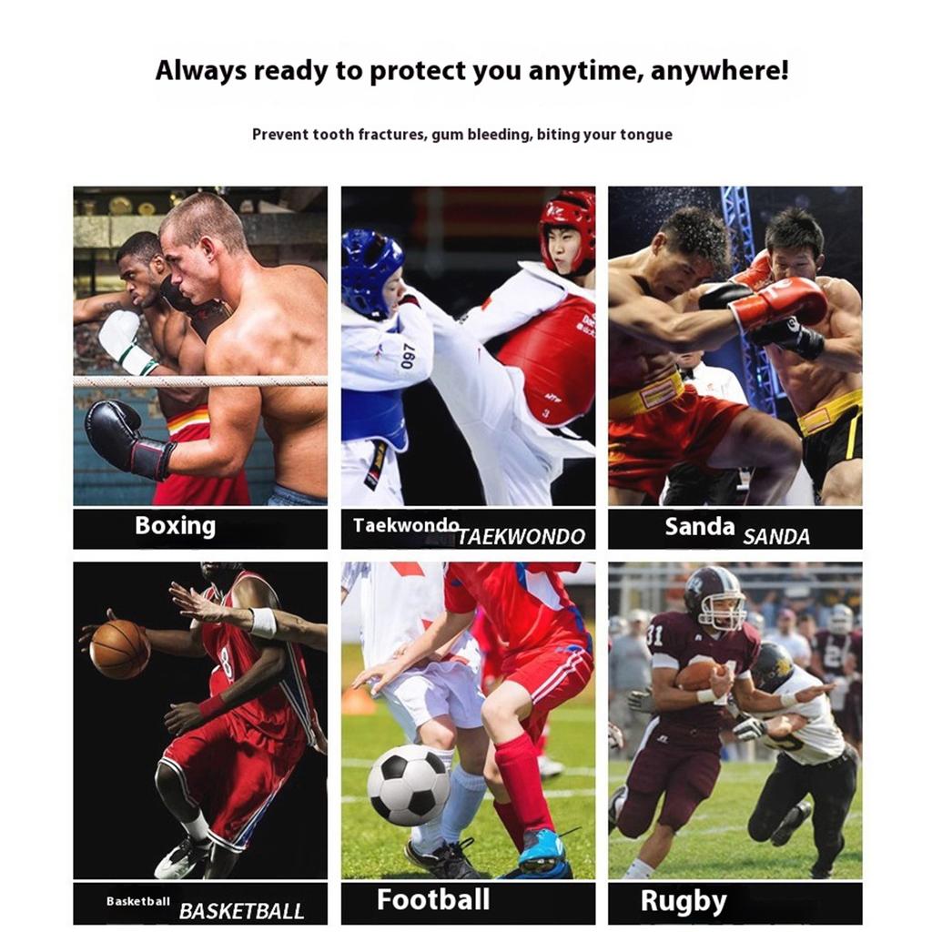 Erwachsenen Mundschutz für Boxen Jiu Jitsu MMA Ringen Sport Mundschutzkoffer Mundschutzkoffer Passt für Erwachsene und Kinder ab 12 Jahren