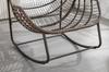Outdoor Rattan Rocking Chair,Padded Cushion Rocker Recliner Chair Outdoor for Front Porch, Living Room, Patio, Garden, Orange