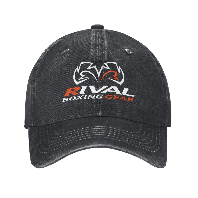 Rival Boxing Corpo Print Baseball Caps Distressed Washed Sun Visor Protection Cap Unisex Outdoor Summer Adjustable Snapback Hat