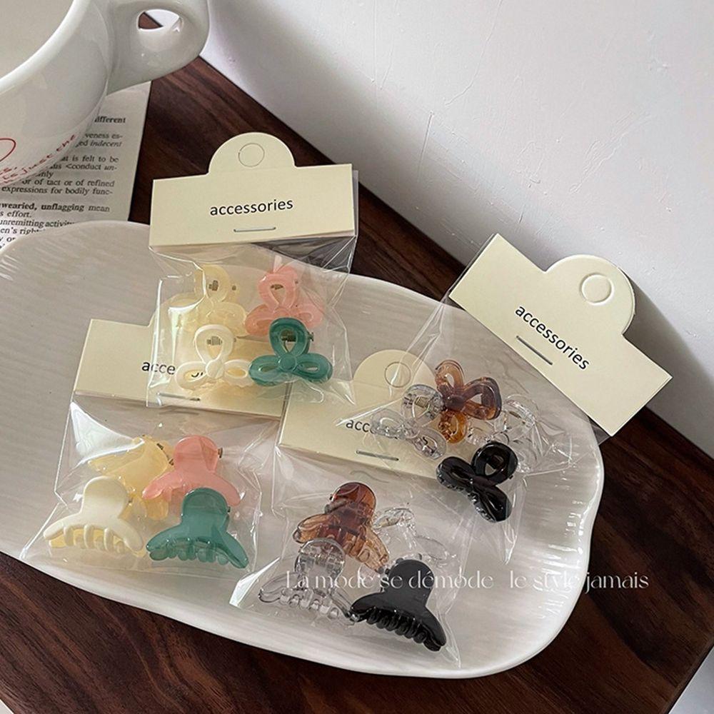 Hair Clip Bow Candy Color Mini Hair Claw Set Girl Hairpin Set Women Hair Accessories Cute Side Clip