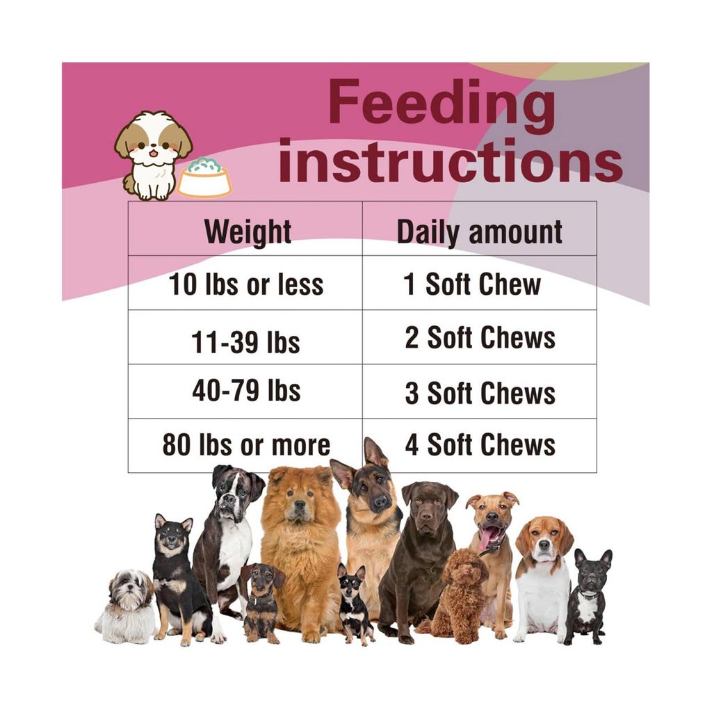 Aceite de Pescado para Mascotas Belleza Cabello Comprimidos Masticables Cuidado de la Piel y el Cabello del Perro