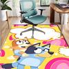 Bluey Pattern Rug, Indoor/Outdoor Mat, for Picnic, Gameroom, Bedroom, Office, Living Room, Home Decor Carpet, Birthday Gift