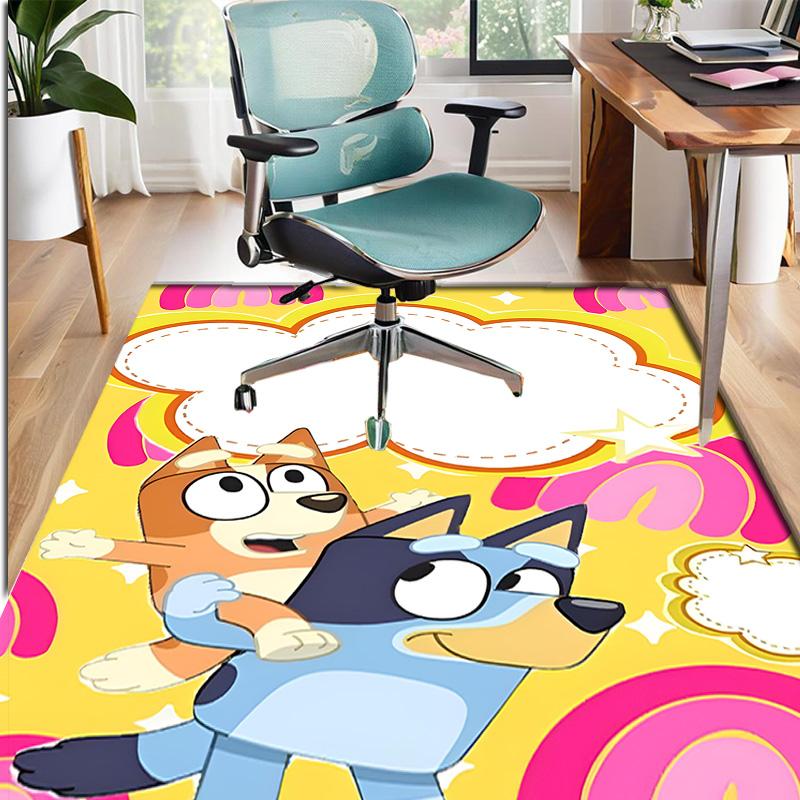 Bluey Pattern Rug, Indoor/Outdoor Mat, for Picnic, Gameroom, Bedroom, Office, Living Room, Home Decor Carpet, Birthday Gift